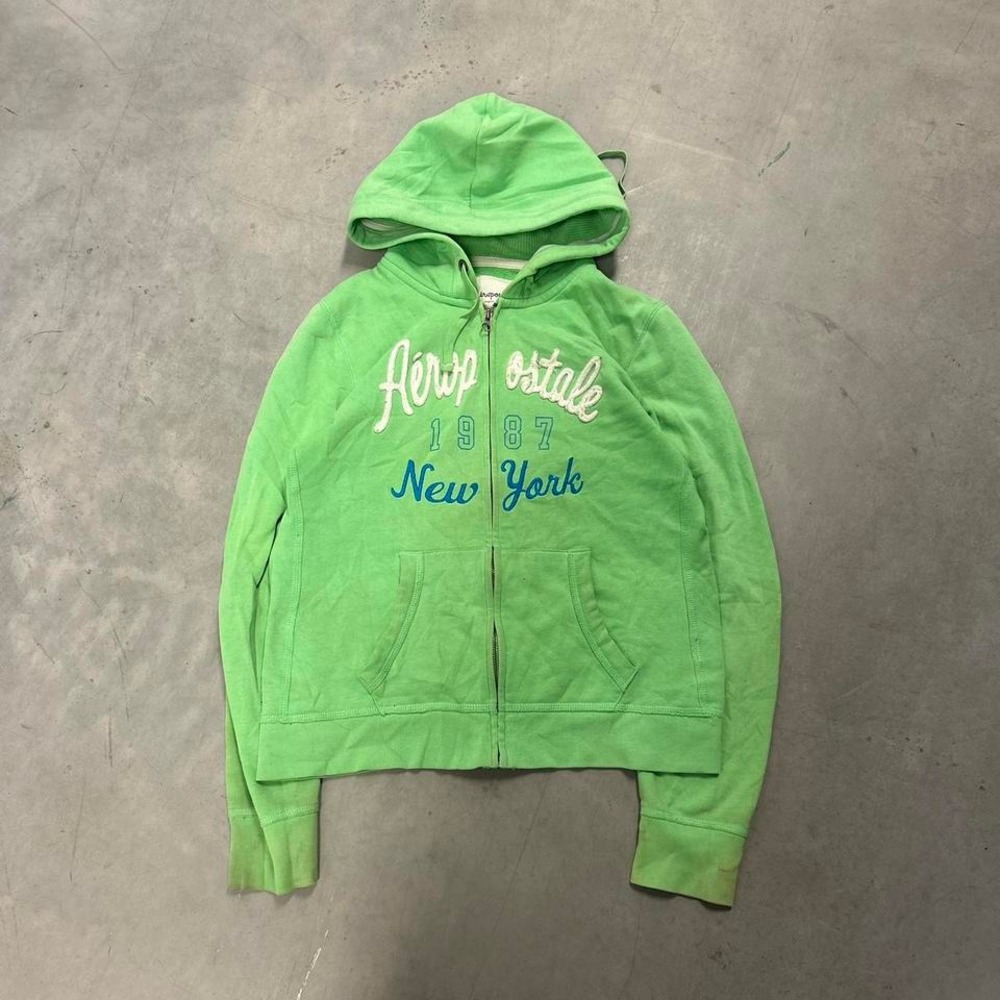 Y2K Aeropostale Green Graphic‎ Hoodie